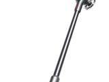 a close up of a cordless vacuum cleaner on a white background