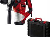 a red and black hammer with a tool case on it