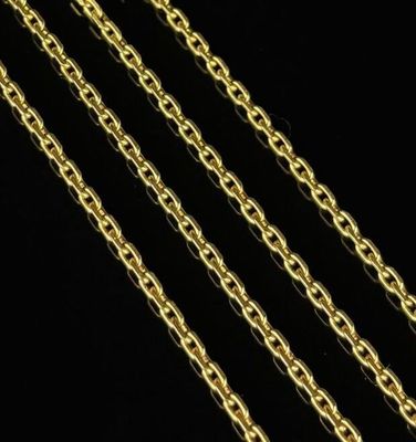 gold plated cable chain, 3mm, by the foot