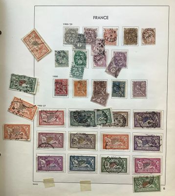 an open book with a bunch of different stamps on it