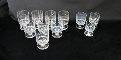 VERRERIE - Peill & Putzler (attribué à) Lot de verres en cri…