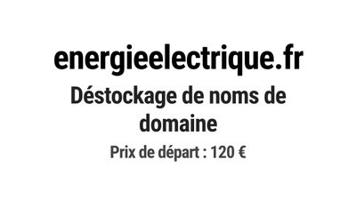 Nom de domaine energieelectrique.