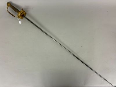 an image of a sword on a white surface