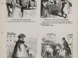 an old black and white illustration of a series of illustrations of people