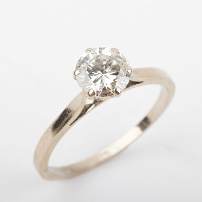 Bague diamant, solitaire taille brillant, 0.