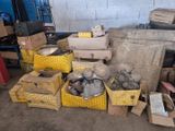 many boxes of assorted items in a garage