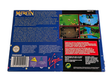 a back cover of a video game with a map on it