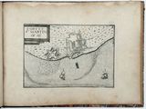 an old book with a drawing of a boat on the water