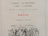 an old french book with a picture of a group of people on it