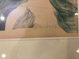 a picture of a drawing of a woman with a umbrella