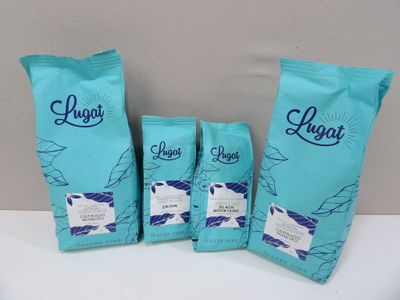 CAFÉ en grains : LUGAT Lot de x4 sachets neufs : x2 de 1kg C… - Photo 1