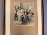 tableau représentant un homme et une femme assis à une table dans une salle à manger