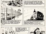 a black and white comic strip of a man driving a car