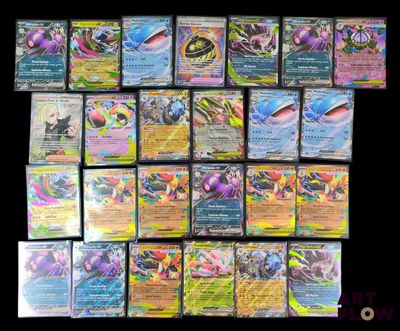 gros plan d'un paquet de cartes pokemon sur une table
