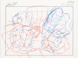 une image représentant le dessin d'un homme assis sur un canapé