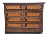 image d'une commode en bois sur fond blanc