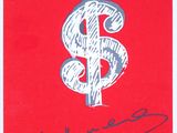 an image of a drawing of a dollar sign on a red background