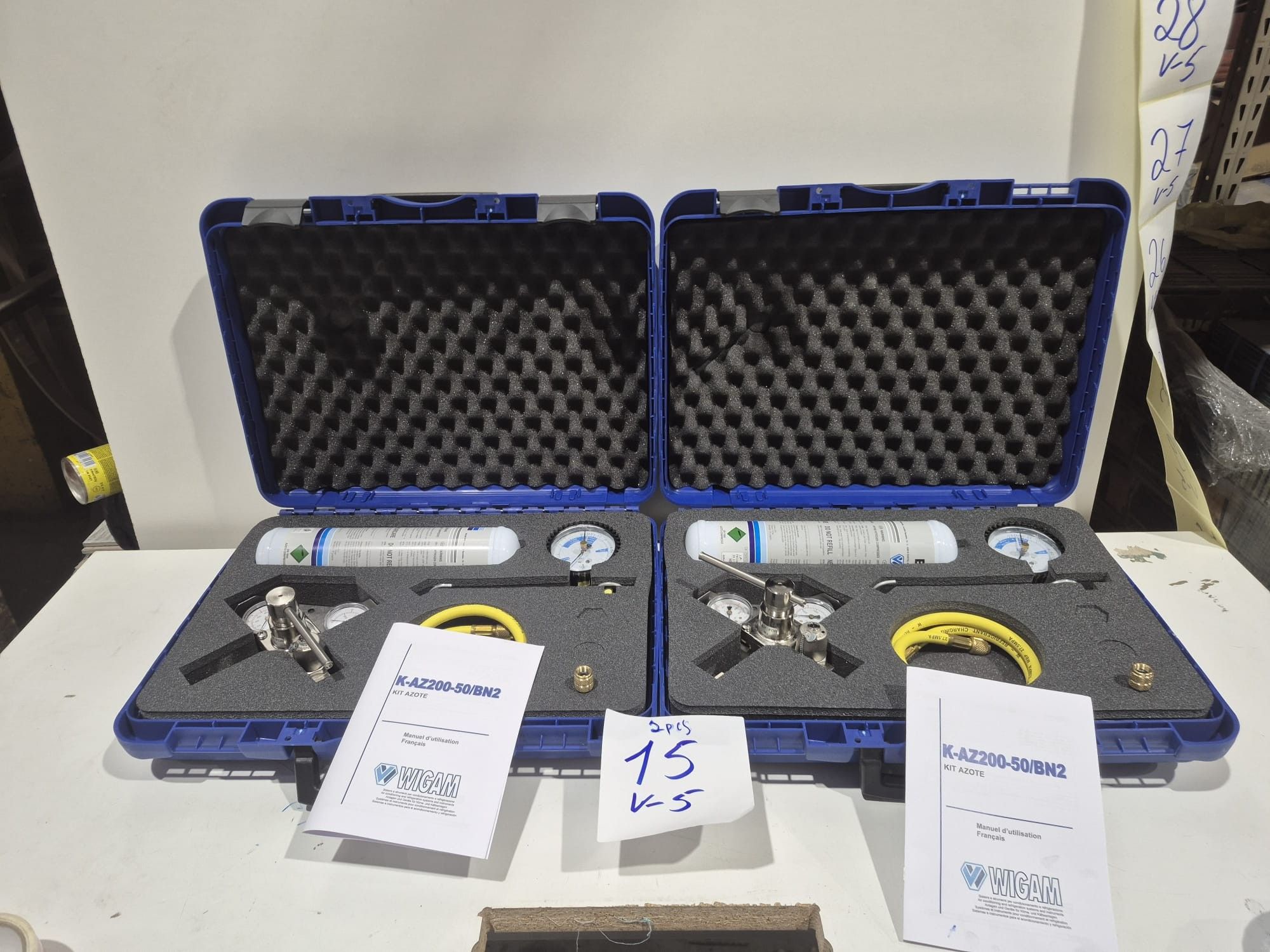 Lot de 2 kits professionnels de mise sous pression à l'azote…