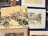 de nombreuses photos encadrées représentant des bateaux, exposées dans une pièce