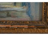 an image of a painting of a man in a boat on the water