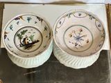 two bowls that are sitting on a tray