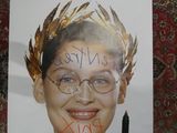 a poster with a picture of a woman with a crown on it