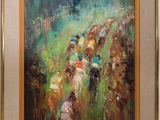 an image of a painting of a group of people riding horses