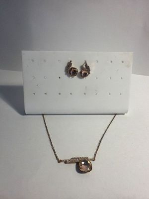necklace and earring set in gold plated sterling silver