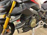 a motorcycle that is parked in a garage