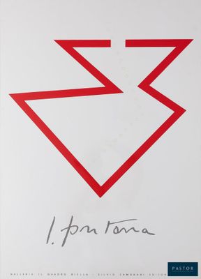 une affiche rouge et blanche sur laquelle figure la lettre z