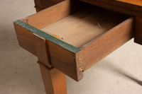Table console demi-lune en noyer et placage de noyer, forman… (photo 6)