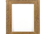 a gold frame with a white background