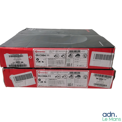 two red boxes with labels on them are stacked on top of each other
