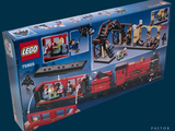 a box with a lego train set inside of it