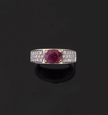 a ruby and diamond ring
