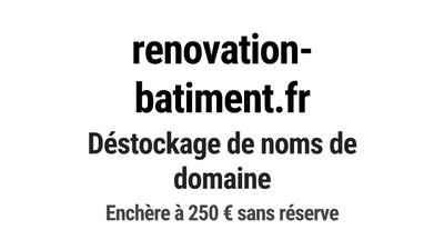 Nom de domaine renovation-batiment.