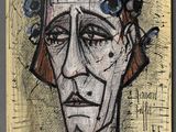 an image of a drawing of a man with flowers in his hair