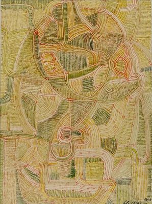 an image of a drawing of a bowl of food on a table