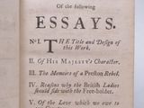 an open book with the title contents of the following essays