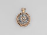 une montre de poche en or 18 carats sertie de diamants