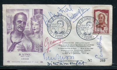 une vieille carte postale avec la photo d'un homme et d'une femme