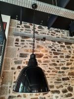 4 suspensions en tôle laquée noire, de style industriel (photo 2)
