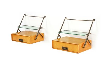 SILVIO CAVATORTA (1899–1957) Paire de chevets muraux, circa …