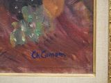 a picture of a painting of fruit on a table