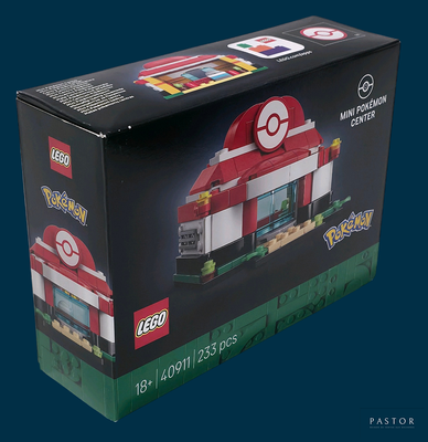 une boîte de Lego avec un bâtiment à l'intérieur