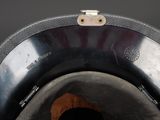 a close up view of a motorcycle helmet on a black background