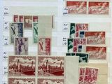 several different types of stamps are displayed on a sheet of paper