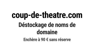 Nom de domaine coup-de-theatre.