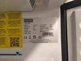 a picture of a close up of a label on a refrigerator