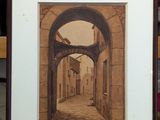une photo d'une rue, encadrée
